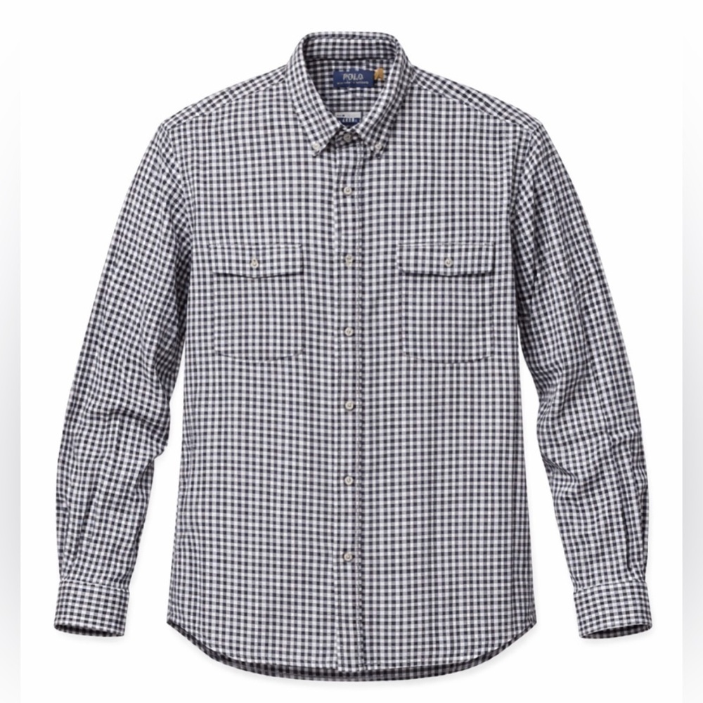 Polo Ralph Lauren Flannel Checkered 2 Pocket Long Sleeve Classic Fit Button Down